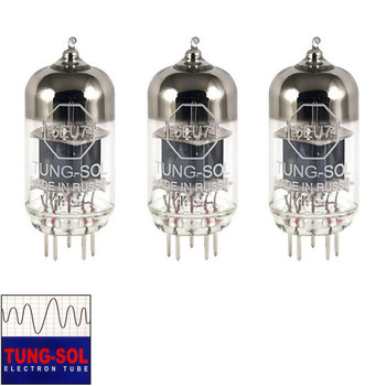 Brand New Gain Matched Trio (3) Tung-Sol Reissue 6EU7 Vacuum Tubes