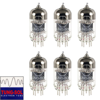 Brand New Gain Matched Sextet (6) Tung-Sol Reissue 6EU7 Vacuum Tubes