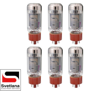 Brand New Plate Current Matched Sextet (6) Svetlana SV-6L6GC Vacuum Tubes