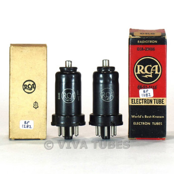 True NOS NIB Matched Pair RCA USA USN-CRC-6K8/VT-167 Metal Vacuum Tubes 100+%