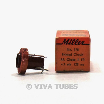 NOS NIB Vintage Miller 978 R.F. Choke Air Core Printed Circuit 4.7mH 125mA