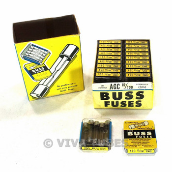 NOS NIB Vintage Bussman BLANK - NO FILAMENT Fuses 100 Count Box Type AG 15/100
