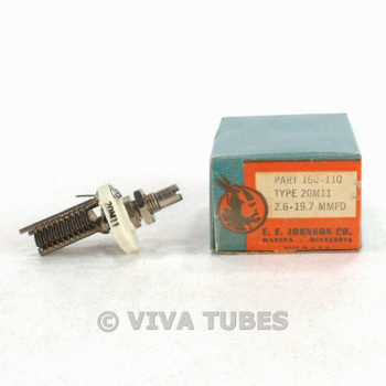 NOS NIB E.F. Johnson Type 20M11/Cat 160-110 Air Variable Capacitor 2.6-19.7 MFD