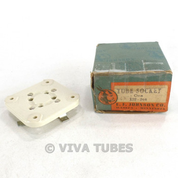 NOS NIB Vintage E.F. Johnson Catalog No. 122-244 4-Pin Tube Socket Super Jumbo