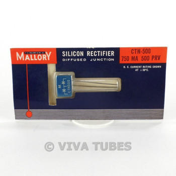 NOS NIB Mallory CTN-500 Blue Silicon Rectifier Diode 750 ma 500 PRV