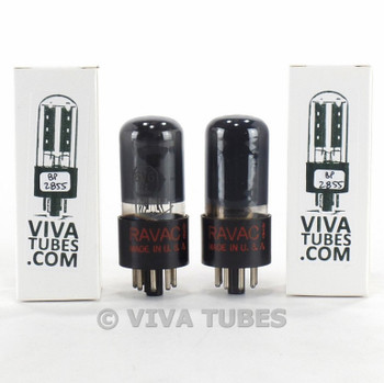 Tests NOS Date Matched Pair 2x Ravac USA 6V6GT Black Plate [] Get Smoked Tubes