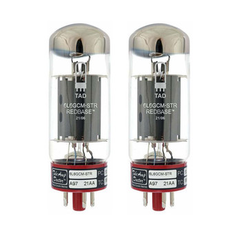 New Matched Pair (2) TAD 6L6GCM-STR Redbase Vacuum Tubes