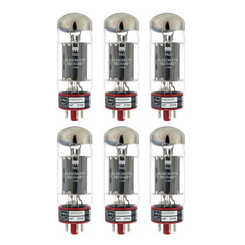 New Matched Sextet (6) TAD 6L6GCM-STR Redbase Vacuum Tubes