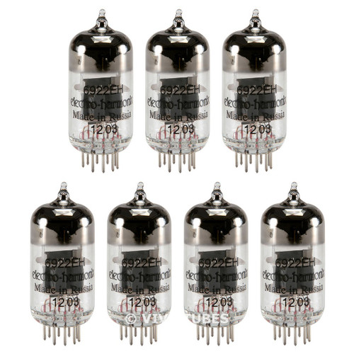 Brand New Gain Matched Septet (7) Electro-Harmonix 6922 (6DJ8) Vacuum Tubes