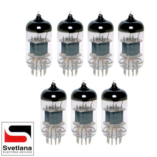 Gain Matched Septet (7) Svetlana 12AX7 ECC83 [Winged =C= Reissue] Vacuum Tubes