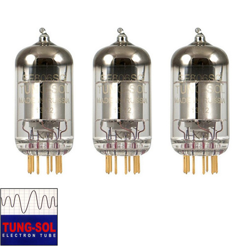 New Gain Matched Trio (3) Tung-Sol Reissue EF806S / EF86 / 6267 Gold Pin Tubes
