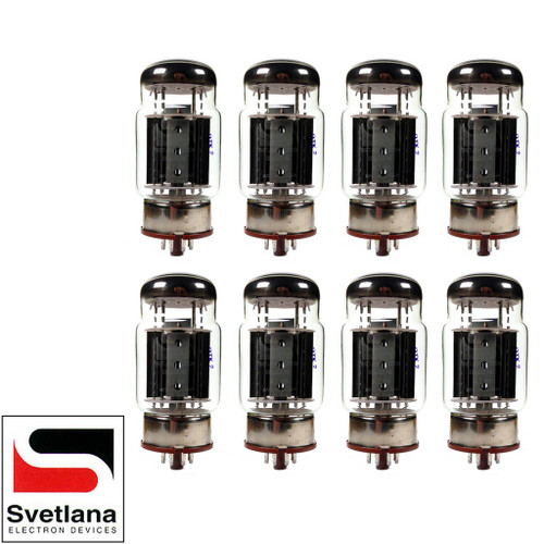 Brand New Plate Current Matched Octet (8) Svetlana KT88-SV Gold Grid Tubes