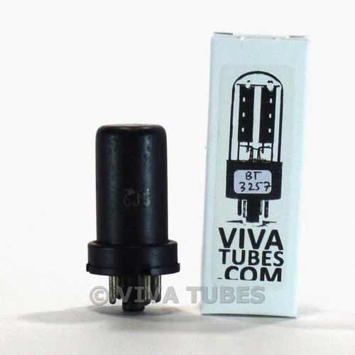 TESTS MARGINAL - Illegible USA 6J5 Metal T Vacuum Tube 65%