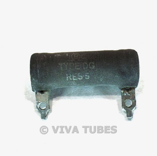 Vintage IRC Type DG Resistor 5 ohm Ceramic Wire Wound