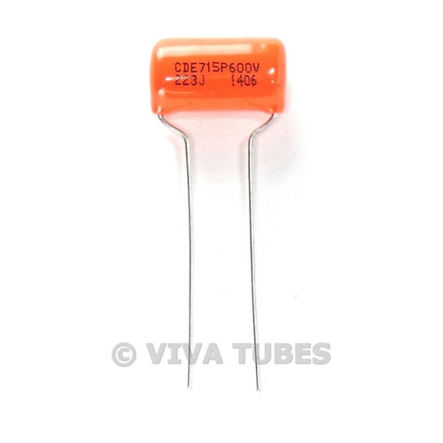 New Sprague 715P Orange Drop .022uF 600V 5% Poly Film Capacitor .022 uF 600 VDC