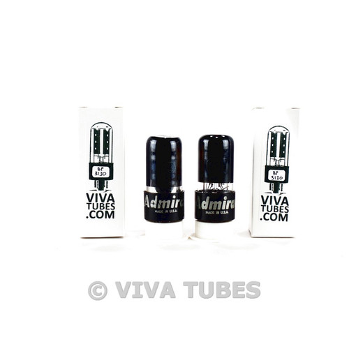 Tests NOS Matched Pair National Union / NU USA 6V6GT Grey Plate Smoked Tubes