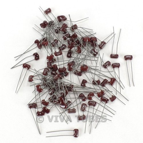 Vintage Lot of 90 El-Menco Mini Mica Capacitors 34Pf 500V