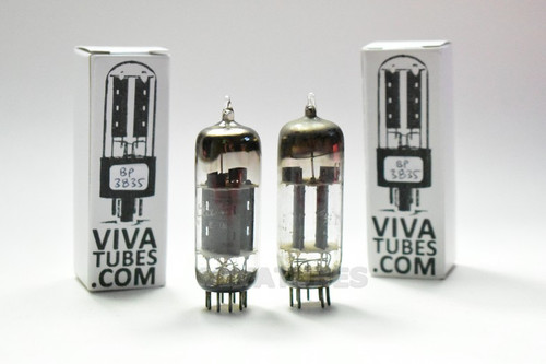 Tests NOS Matched Pair GE USA 12BH7A Grey OVAL Plate Fat D Get Vacuum Tubes
