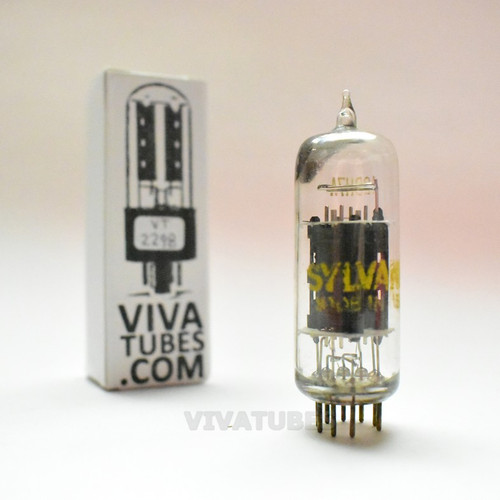 Tests NOS Sylvania USA 12BH7A Grey OVAL Plate Top [] Get Vacuum Tube
