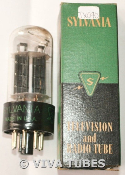 NIB 1953 Sylvania USA 6BL7GT Black Plate Top [] Get 3 Mica Vacuum Tube 73/108%