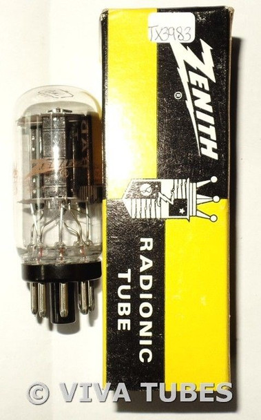 NOS NIB RCA (Zenith Label) USA 6EM7/6EA7 Black Plate Coin Base Vacuum Tube