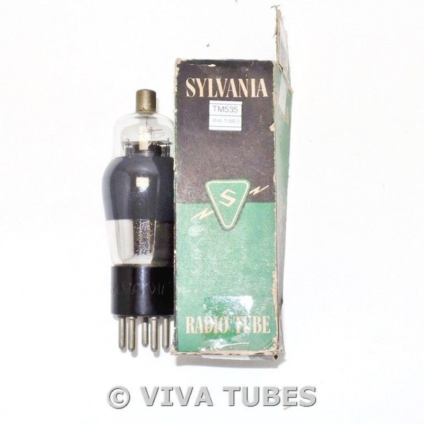 NOS NIB Sylvania USA Type 38 Black Plate D Foil Get SMOKED ENGRAVED Vacuum Tube