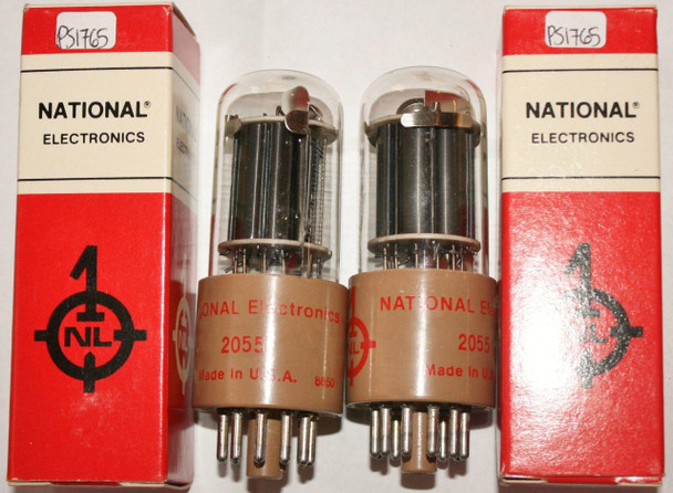 NOS NIB Date Matched Pair National Electronics 2055 Photo multiplier Vacuum Tube