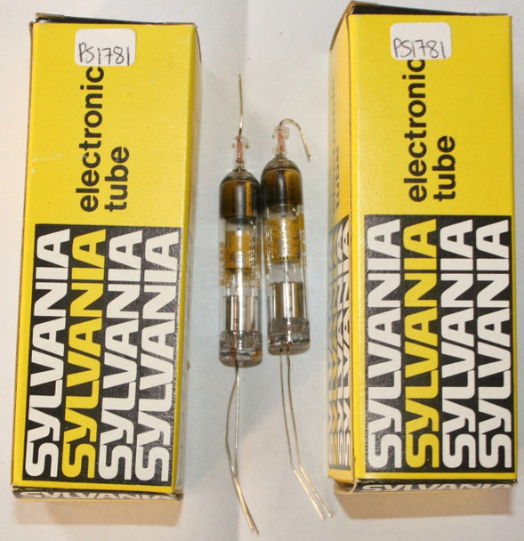 NIB Date Matched Pair Sylvania USA 5642 Submiliature Vacuum Tube