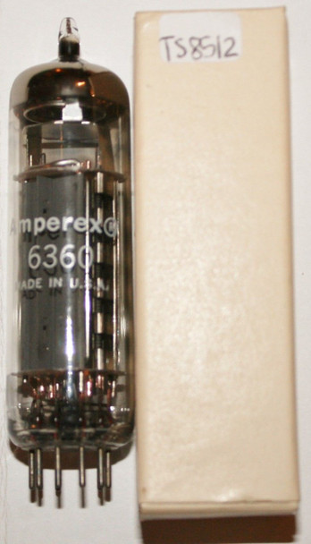 NOS NIB Amperex 6360 USA Gray Silver Plate Top O Get Vacuum Tube