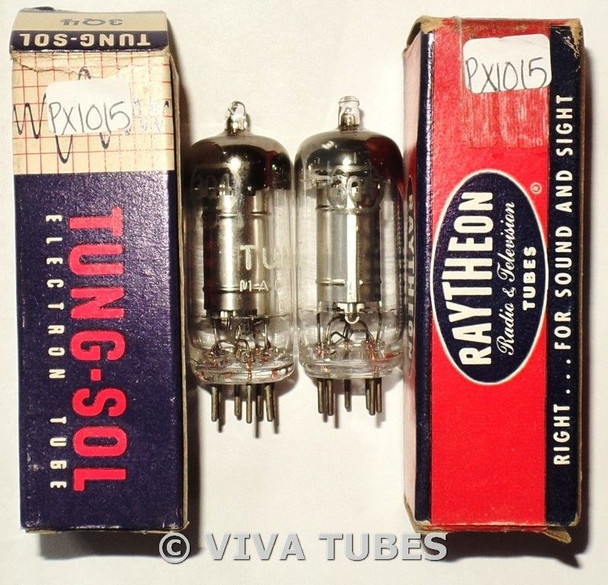 NOS In Box Matched Pair Vintage Tung-Sol USA 3Q4 DL95 Transoceanic Vacuum Tubes