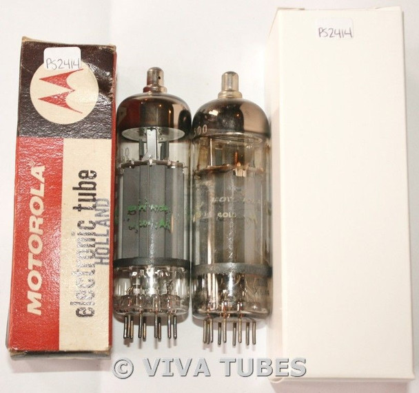 NOS NIB Matched Pair Philips Holland 27GB5/PL500 3 Mica Vacuum Tubes 100%