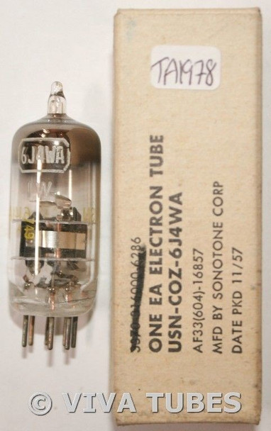 NOS NIB Tung-Sol USA USN-COZ-6J4WA Silver Plate Top [] Get Vacuum Tube 100+%