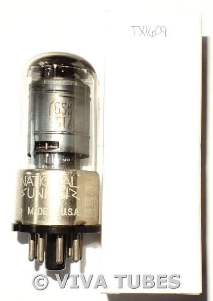 National Union [NU] USA 6SK7GT Black Ribbed Plate Top [] Get Vacuum Tube 79%