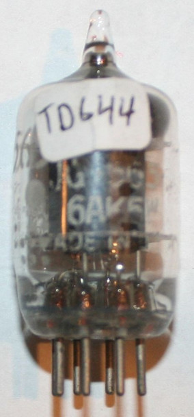 NOS GE USA JG-5654 = 6AK5W Gray Plate [] Getter Vacuum Tube 108% Little Dot