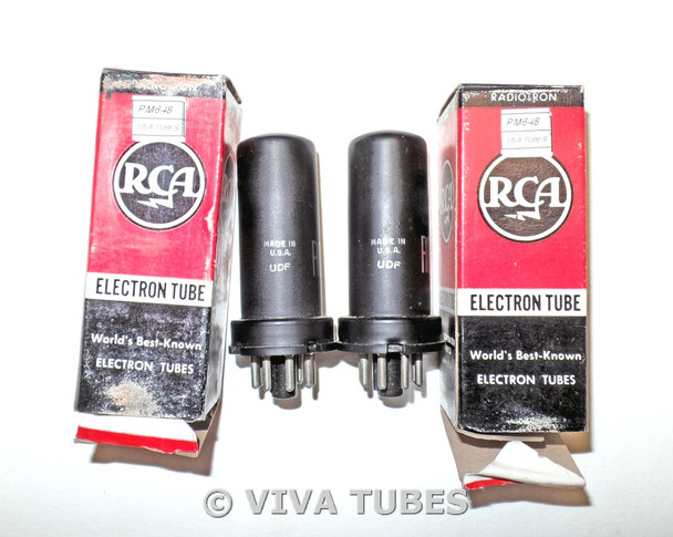 NOS NIB Date Matched Pair RCA Radiotron USA 6AG7/6AK7 Metal Vacuum Tubes 100+%