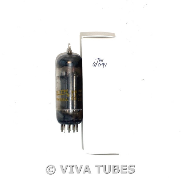 Sylvania USA 6CG7 [6FQ7] 3 Black Plate Top Fat D Get Vacuum Tube 117/85%