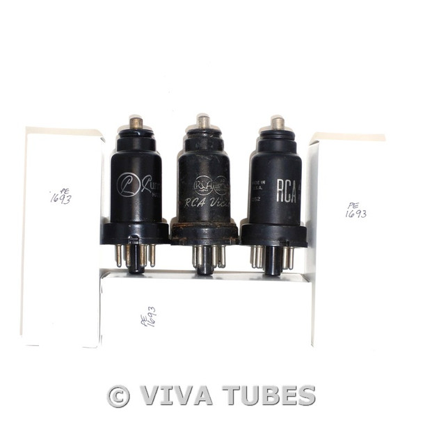 NOS Matched Trio (3) RCA USA 6F5 Metal rst Vacuum Tubes 100+%