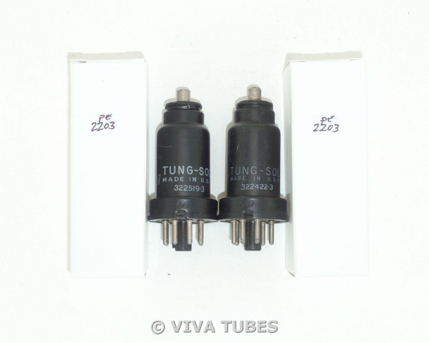 NOS Matched Pair Tung-Sol USA 6Q7 Metal Vacuum Tubes 100+%