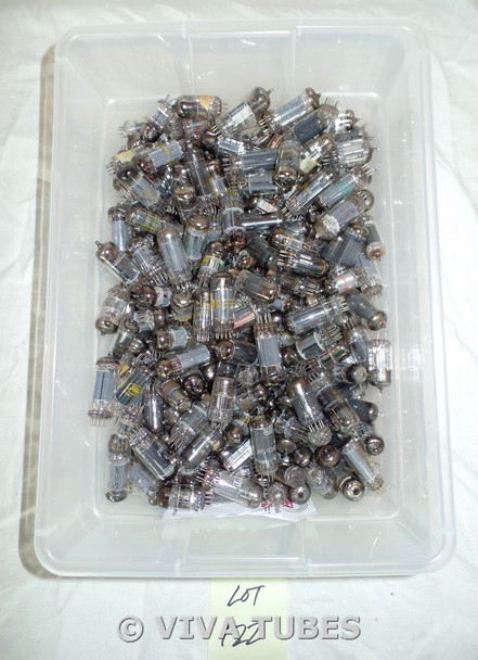 Mixed lot of 250+ Loose Vacuum Tubes 5CG8 6CL6 6CM7 6CG8 6GU7 6CB6 8FQ7 12C5