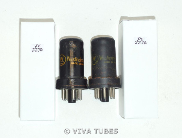 NOS Matched Pair RCA Westinghouse USA 6SC7 Metal Vacuum Tubes 100+%