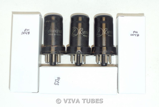 Date Matched Trio (3) RCA Cunningham USA 6SJ7 Metal Vacuum Tubes 91% & 91% & 90%