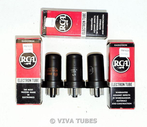 NOS NIB Matched Trio (3) RCA USA 6SH7 Metal Vacuum Tubes 100+%