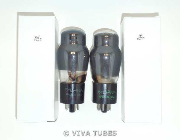 NOS Matched Pair Sylvania USA 6Y6G Black Plate [] Get Smoked Vacuum Tubes 100%