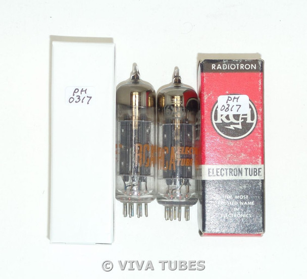 Hi-Fi Audio NOS NIB Date Matched Pair RCA 6X4 [] Dimple Foil Strip Vacuum Tubes