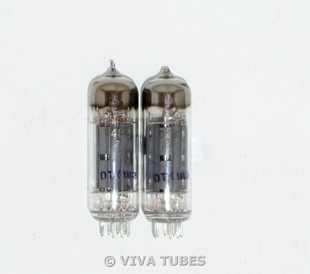 NOS Matched Pair 80's Reflector 6P14P-EB / EV = 7189 6BQ5 EL84 Vacuum Tubes