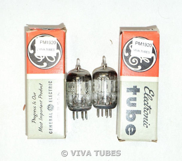 NOS NIB Date Matched Pair GE USA 12AL5 3 Silver Plate [] Get Vacuum Tubes