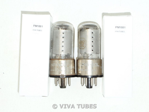 NOS Matched Pair Tung-Sol US 6SK7GT Silver Mesh Plate Top [] Get Vacuum Tubes