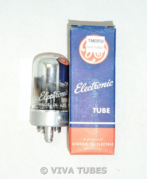 GE USA 7F7 Black Round-Edge Plate Top Get Chrome Vacuum Tube 93/74%