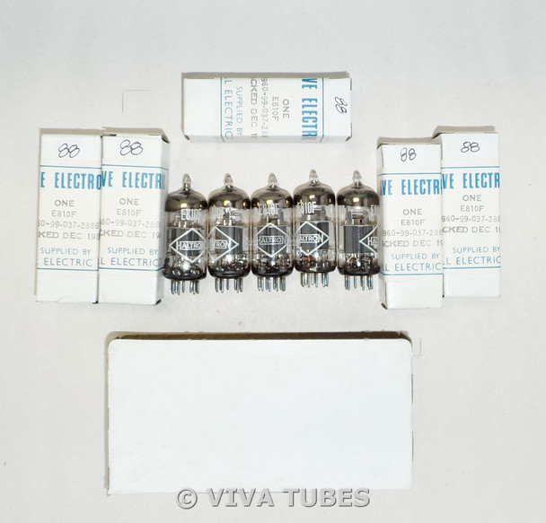 NOS NIB Matched Sleeve (5) Amperex USA E810F / 7788 Vacuum Tubes