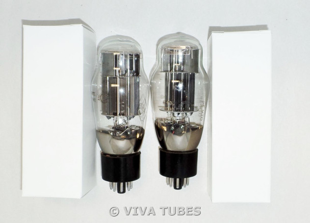 NOS Matched Pair Winged =C= Svetlana 6H13C = 6AS7G Black Plate Vacuum Tubes